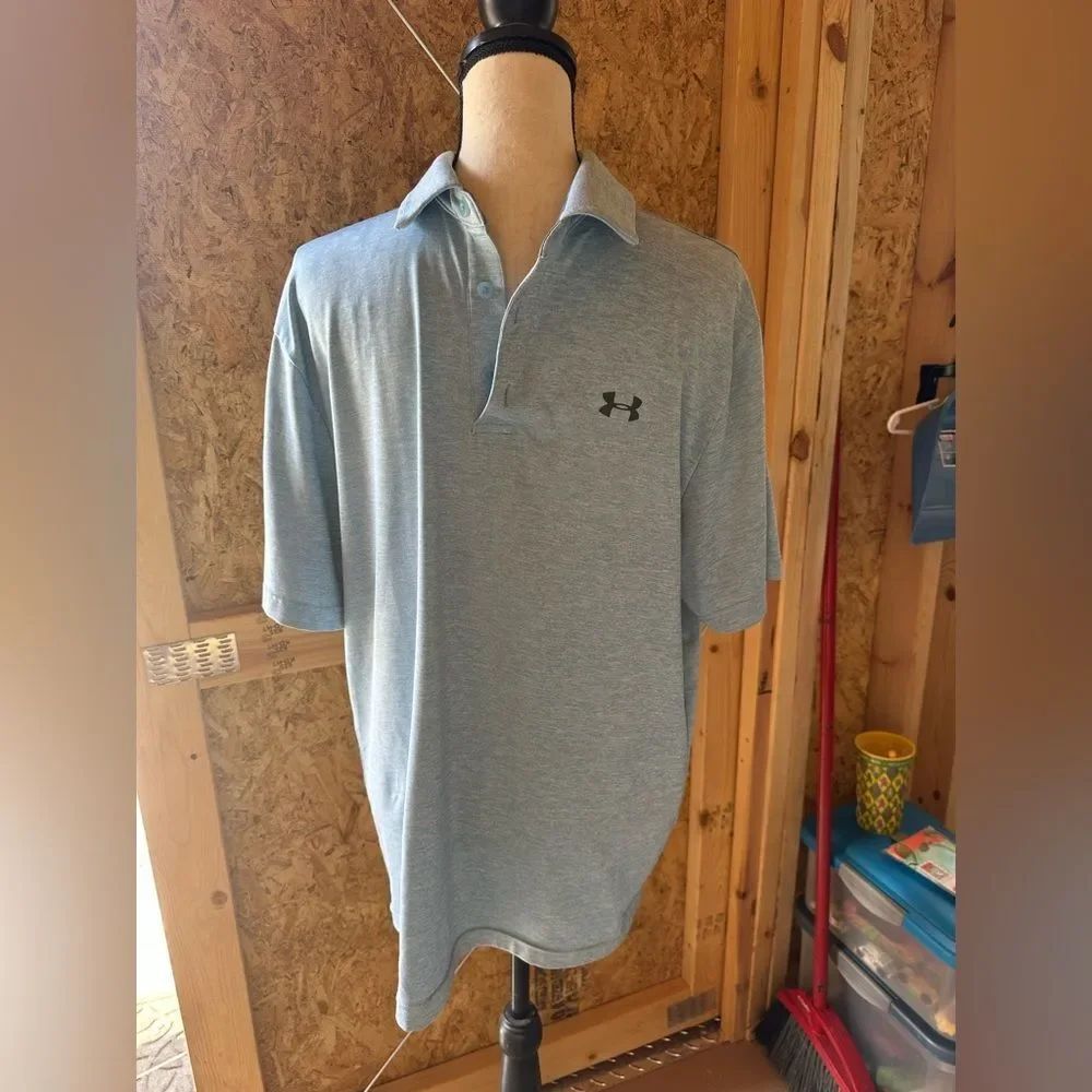 LG Men's Light Blue Polo Shirt